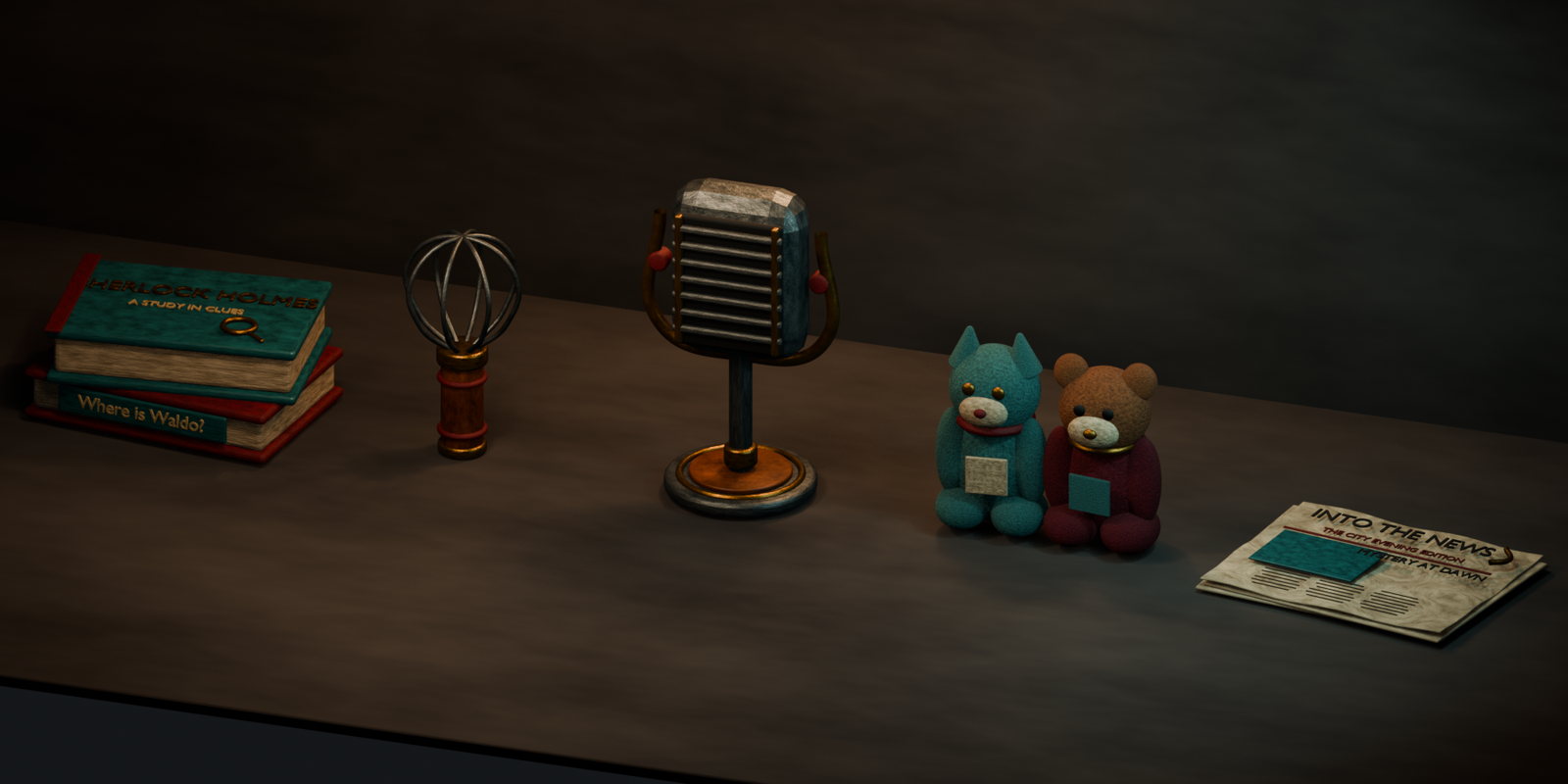 Objects on the curator's desk